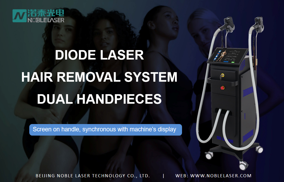 Dual handpieces laser hair removal device