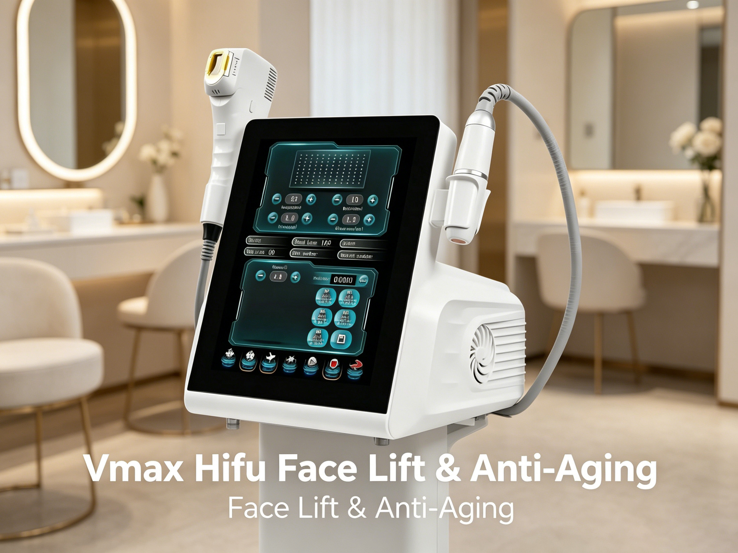 Hifu Machine: 2 in 1 Freezing Device for Face Lift & Anti-Aging