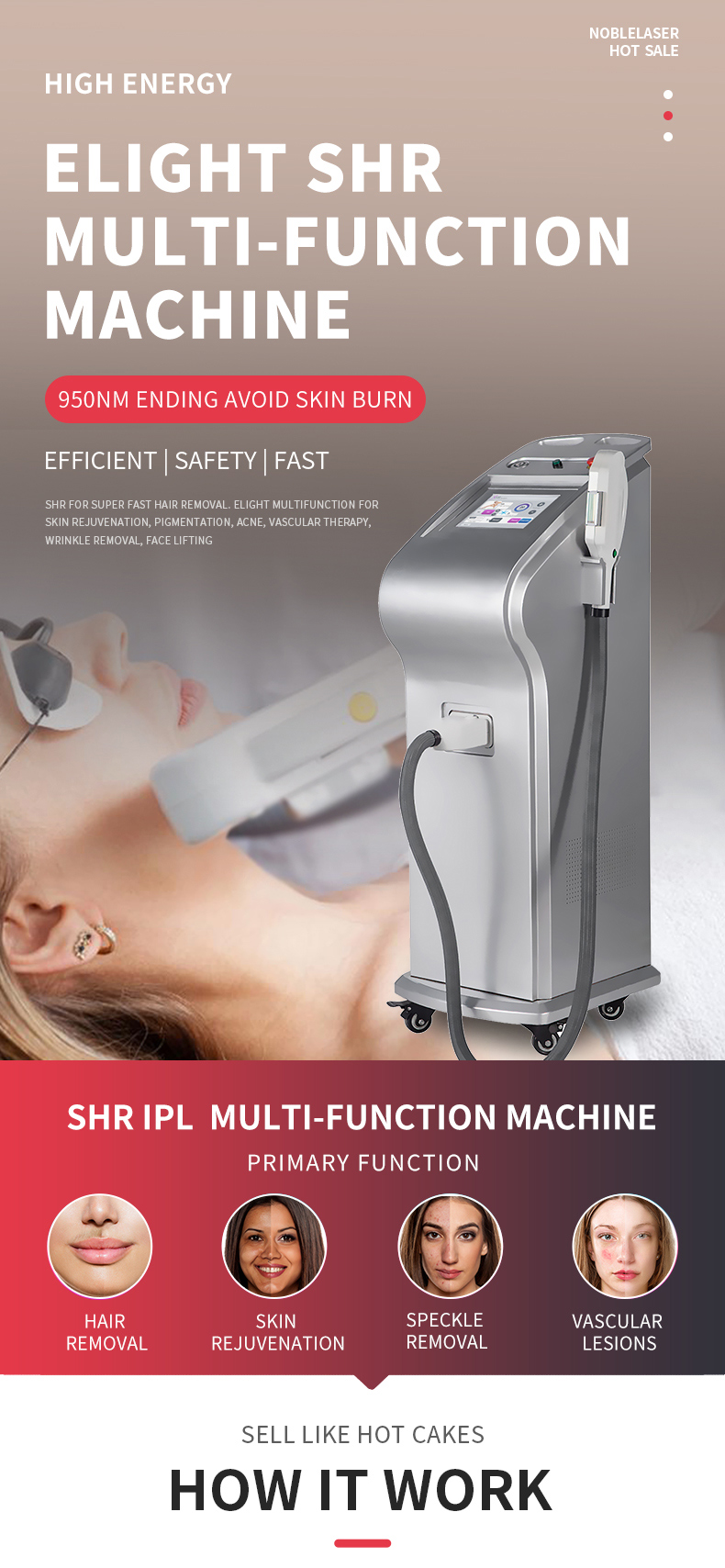Elight Ipl Shr Laser Hair Removal Machine